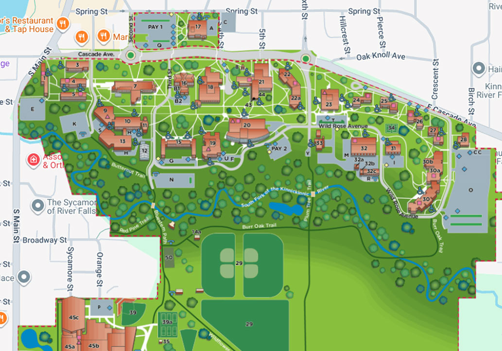 UW River Falls Map